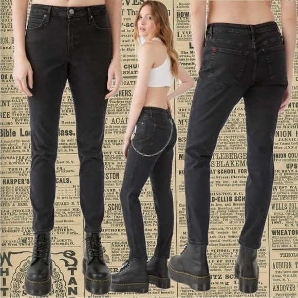 Urban Outfitters BDG Cigarette Skinny Jean Black New 28 Waist Punk Goth Stretch